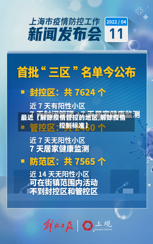 最近【解除疫情管控的地区,解除疫情控制标准】