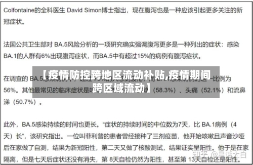 【疫情防控跨地区流动补贴,疫情期间跨区域流动】-第2张图片