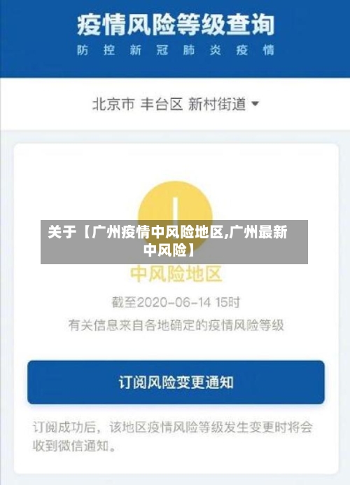 关于【广州疫情中风险地区,广州最新中风险】