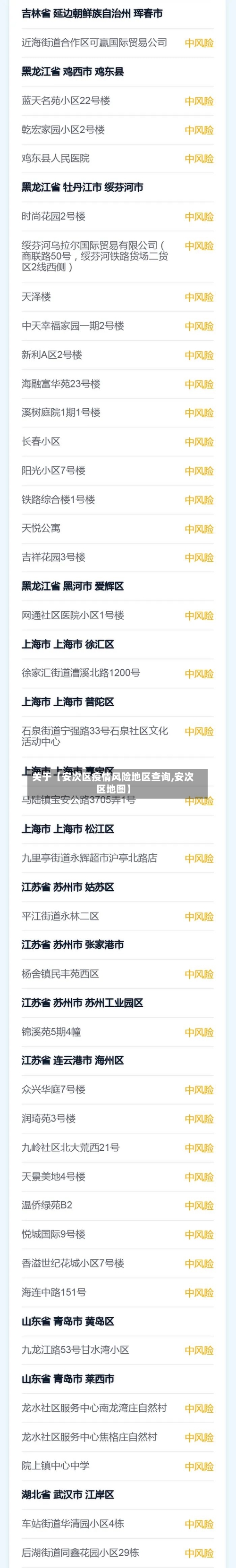 关于【安次区疫情风险地区查询,安次区地图】