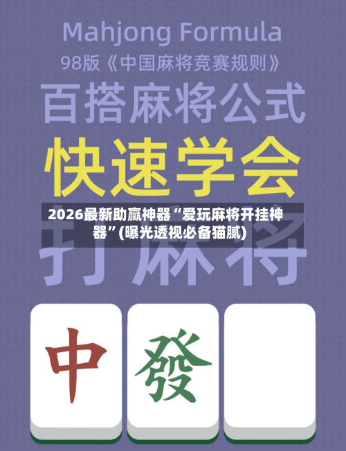 2026最新助赢神器“爱玩麻将开挂神器”(曝光透视必备猫腻)-第2张图片