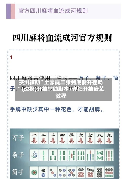 实测辅助”土豪赢三张到底能开挂吗”(透视)开挂辅助脚本+详细开挂安装教程-第3张图片