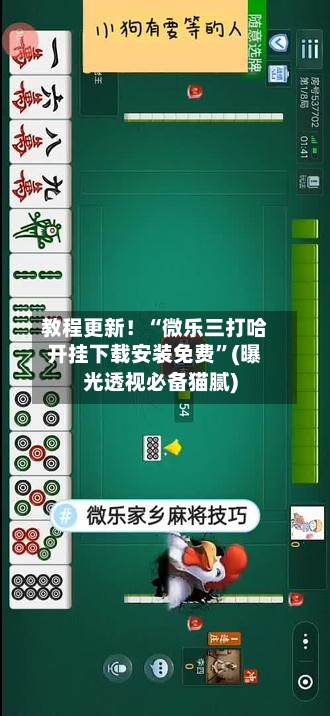 教程更新！“微乐三打哈开挂下载安装免费”(曝光透视必备猫腻)-第2张图片
