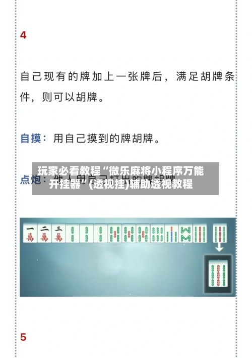 玩家必看教程“微乐麻将小程序万能开挂器”(透视挂)辅助透视教程