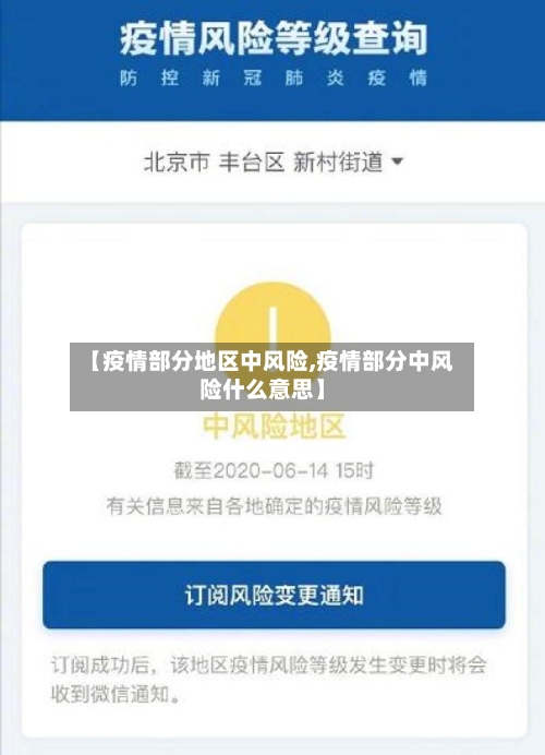 【疫情部分地区中风险,疫情部分中风险什么意思】